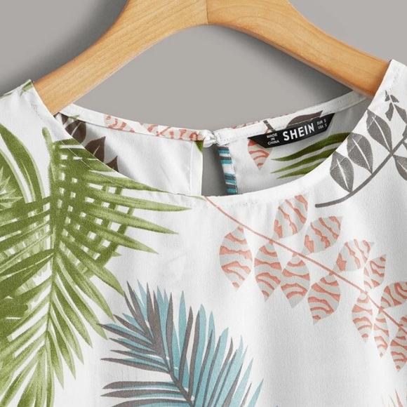 NEW| Peggy Ruffle Trim Tropical Top - Picture 4 of 4